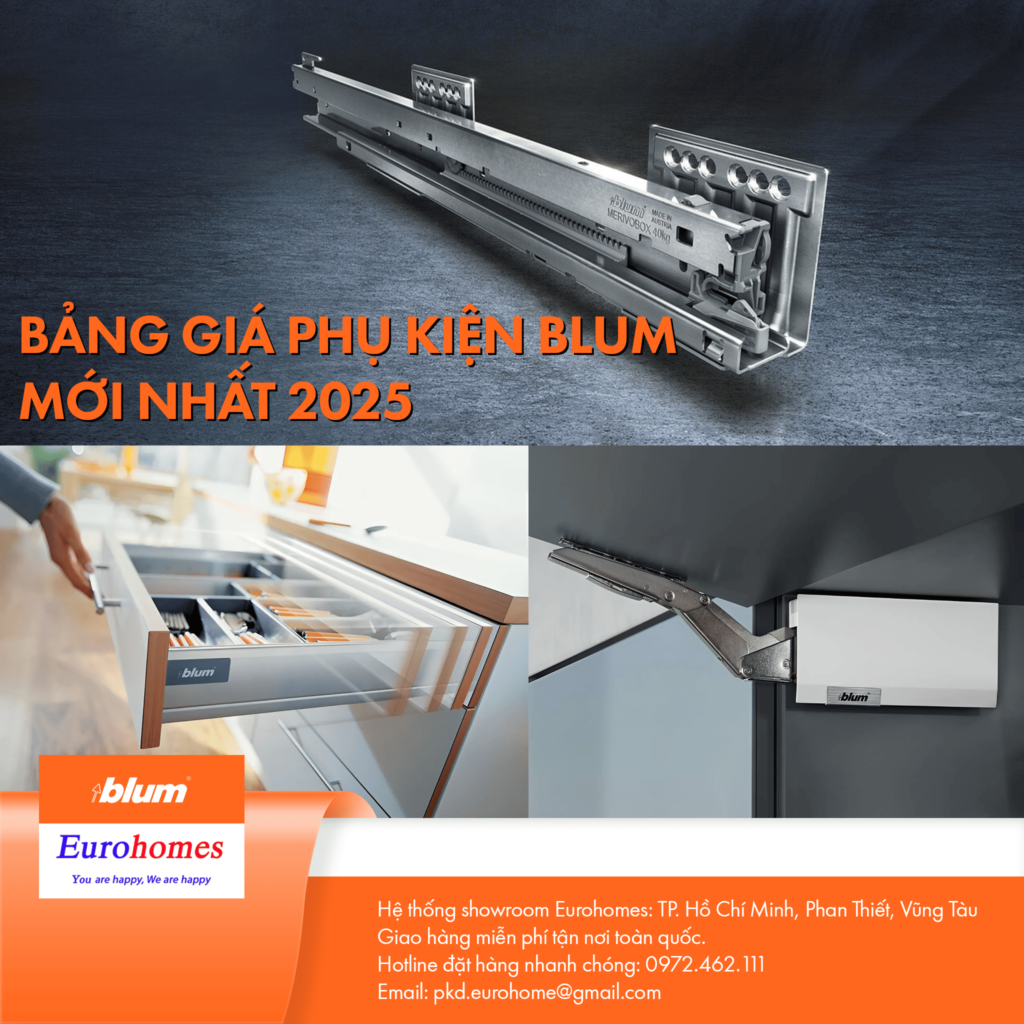 Bảng giá phụ kiện Blum mới nhất 2025