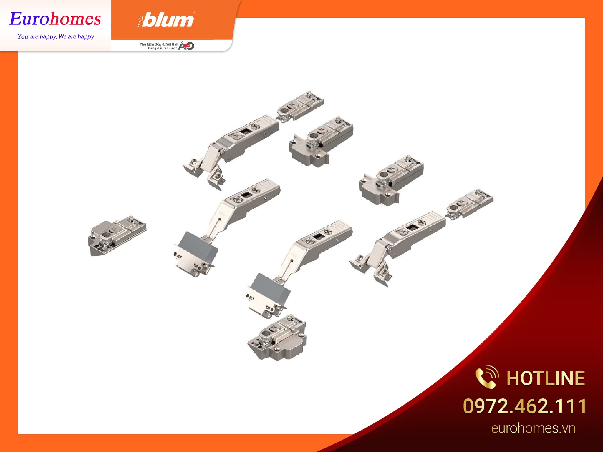 Bản lề sử dụng cho HF top cánh khung nhôm hẹp 19 – 21mm 78Z550AT11 8923153