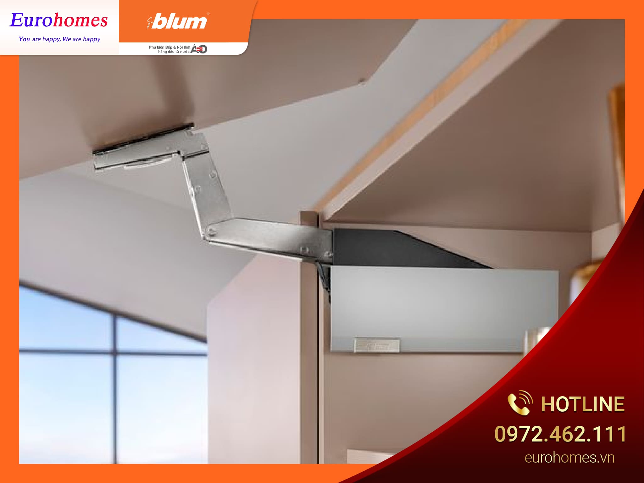 Bộ tay nâng HS top tích hợp giảm chấn 22S1805 3917885