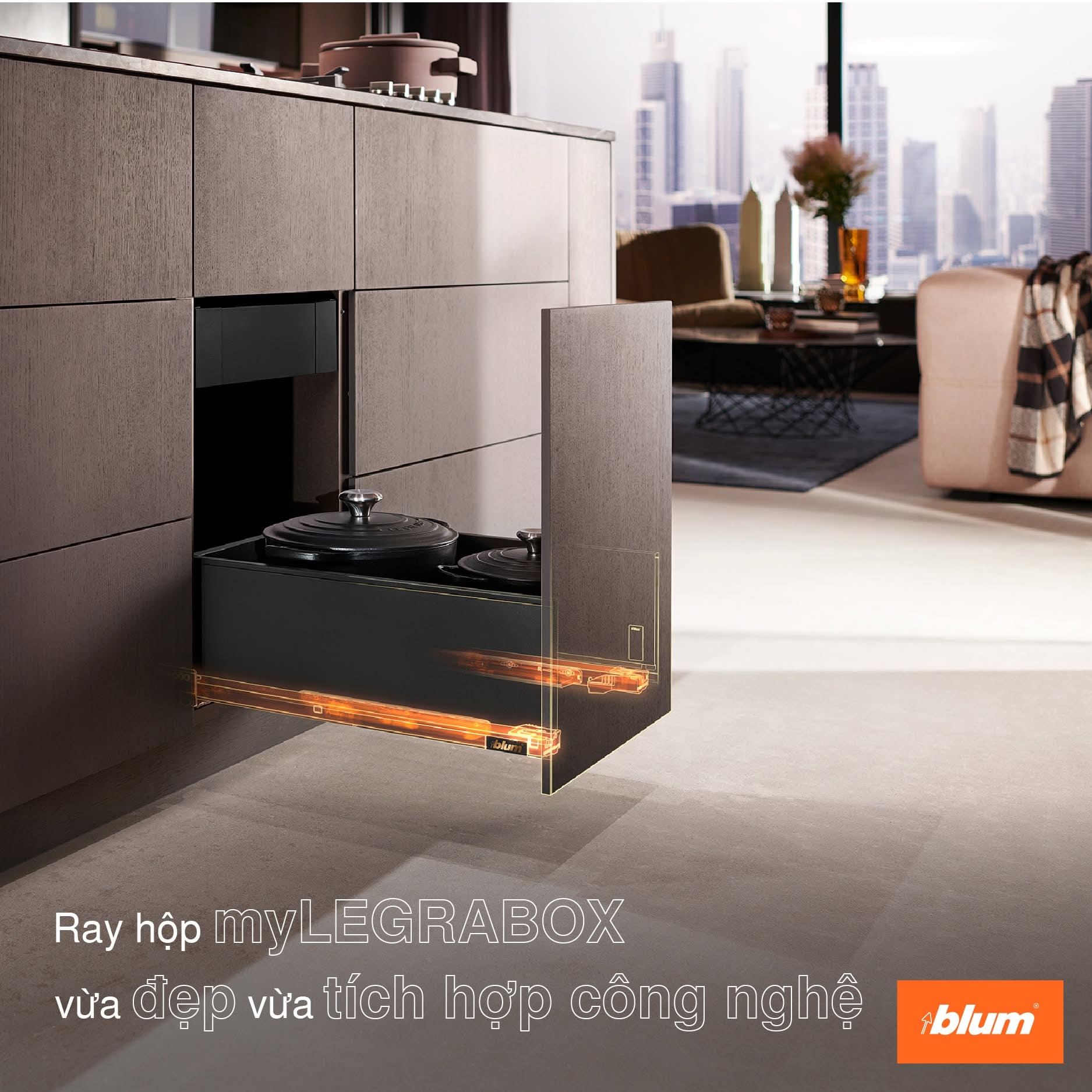  Cách lắp Ray hộp Blum