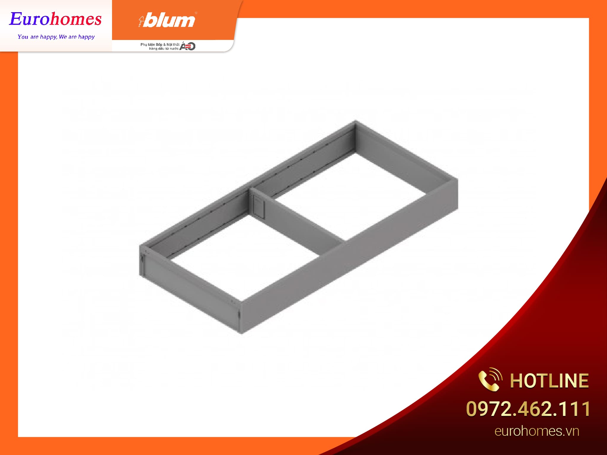 Khung thép RS2 472x200x51,05mm màu xám đậm ZC7S500RS2 4595319