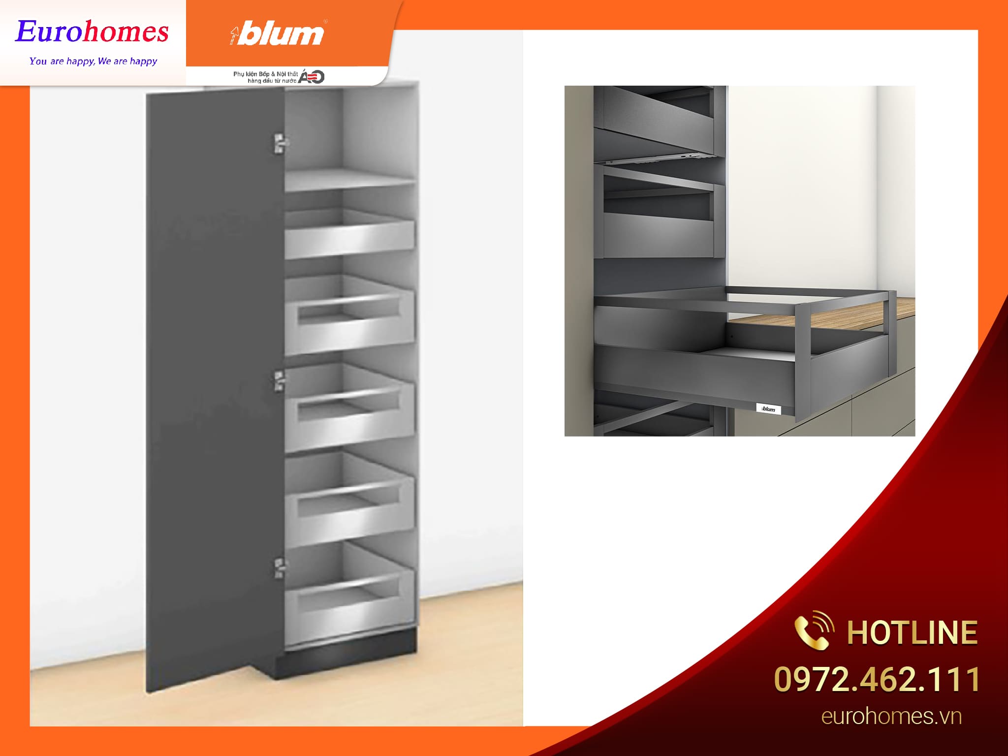 Tủ đồ khô MERIVOBOX IR1 + IR2, 1 cánh, màu trắng 470M50B0S ST 2365816