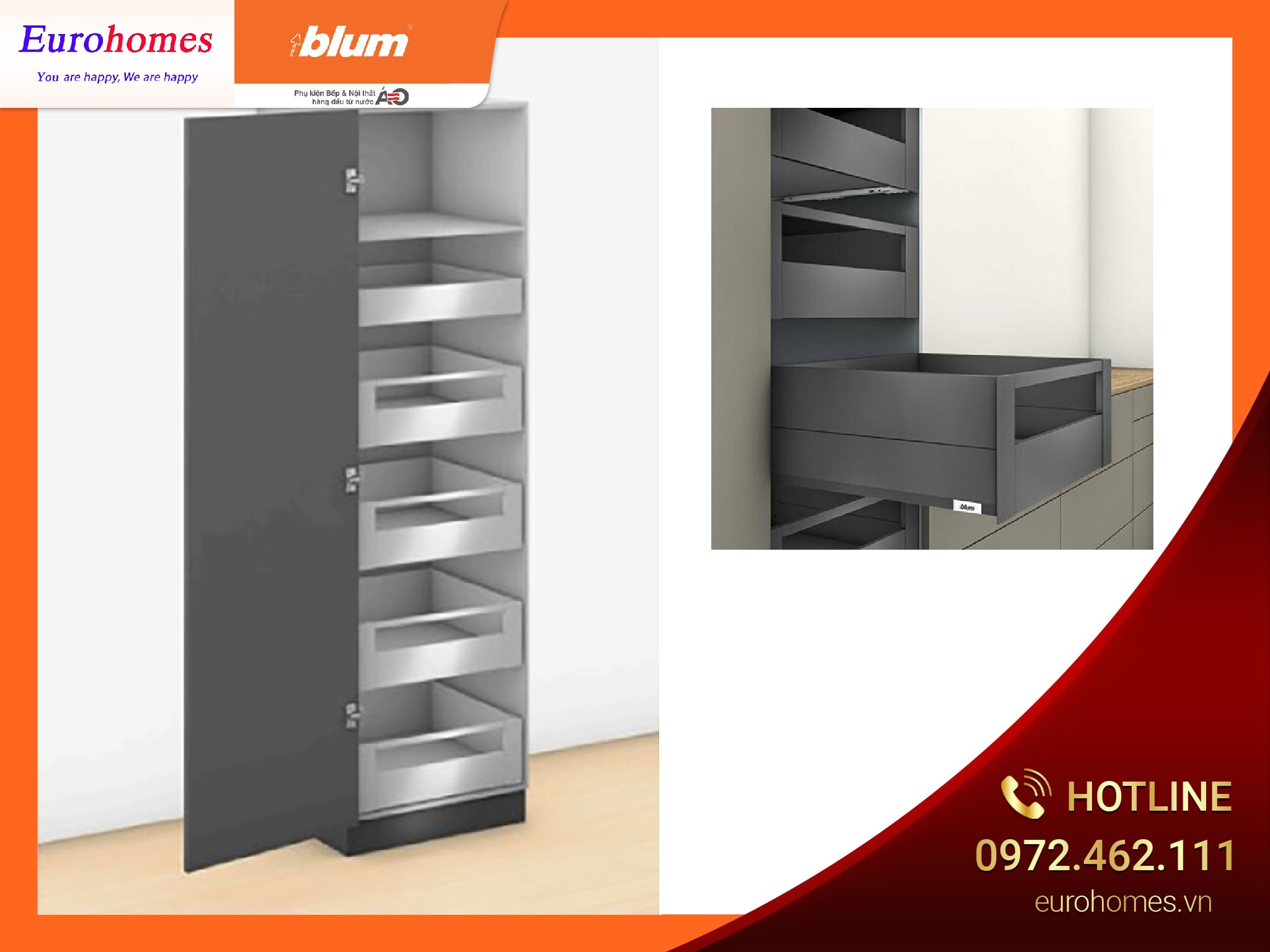 Tủ đồ khô MERIVOBOX IR1 + IR3, 1 cánh, màu trắng 470M50B0S ST 2692222