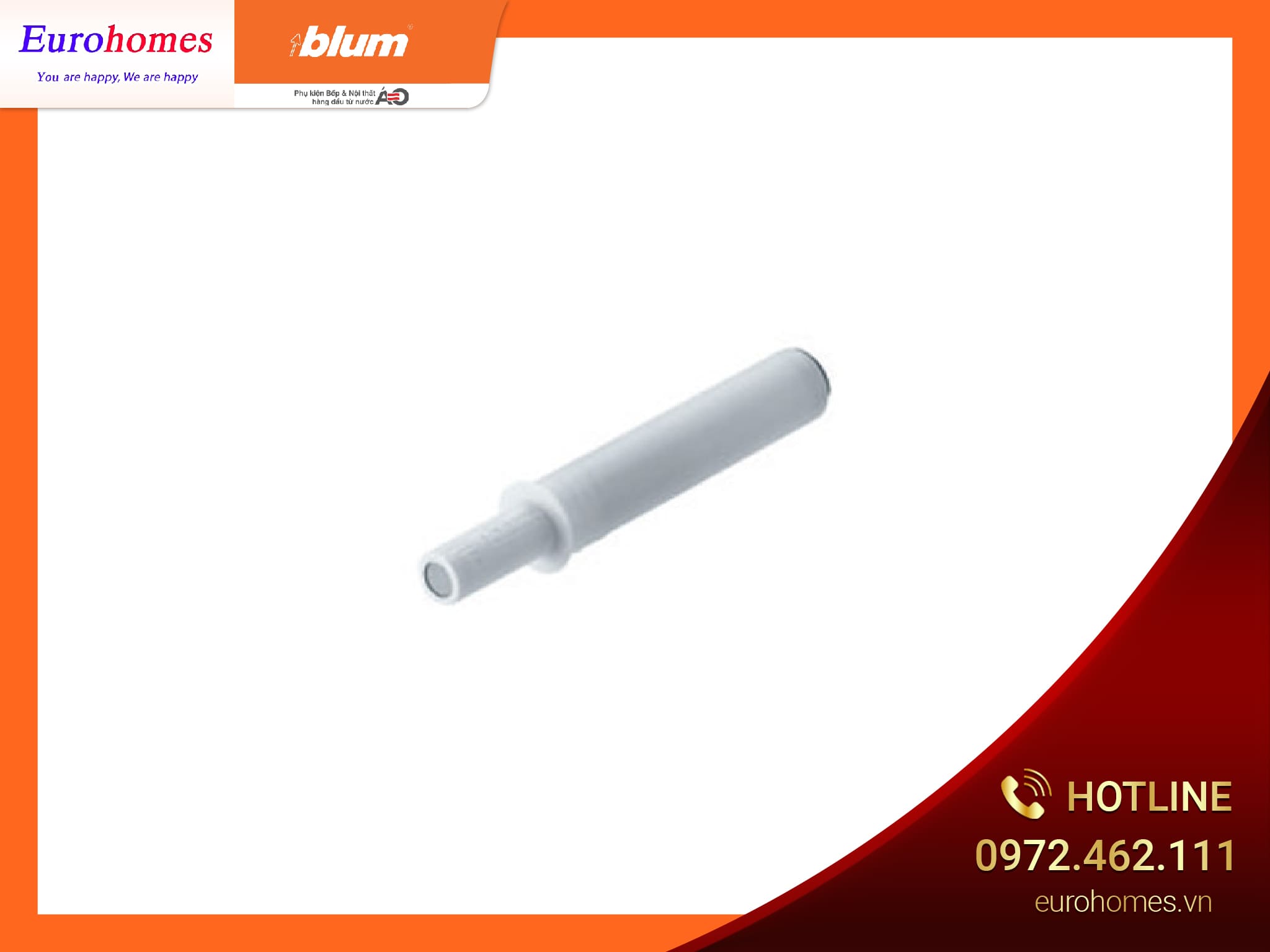 Nêm nhấn mở TIP-ON ngắn, màu trắng, 956.1002 3728955