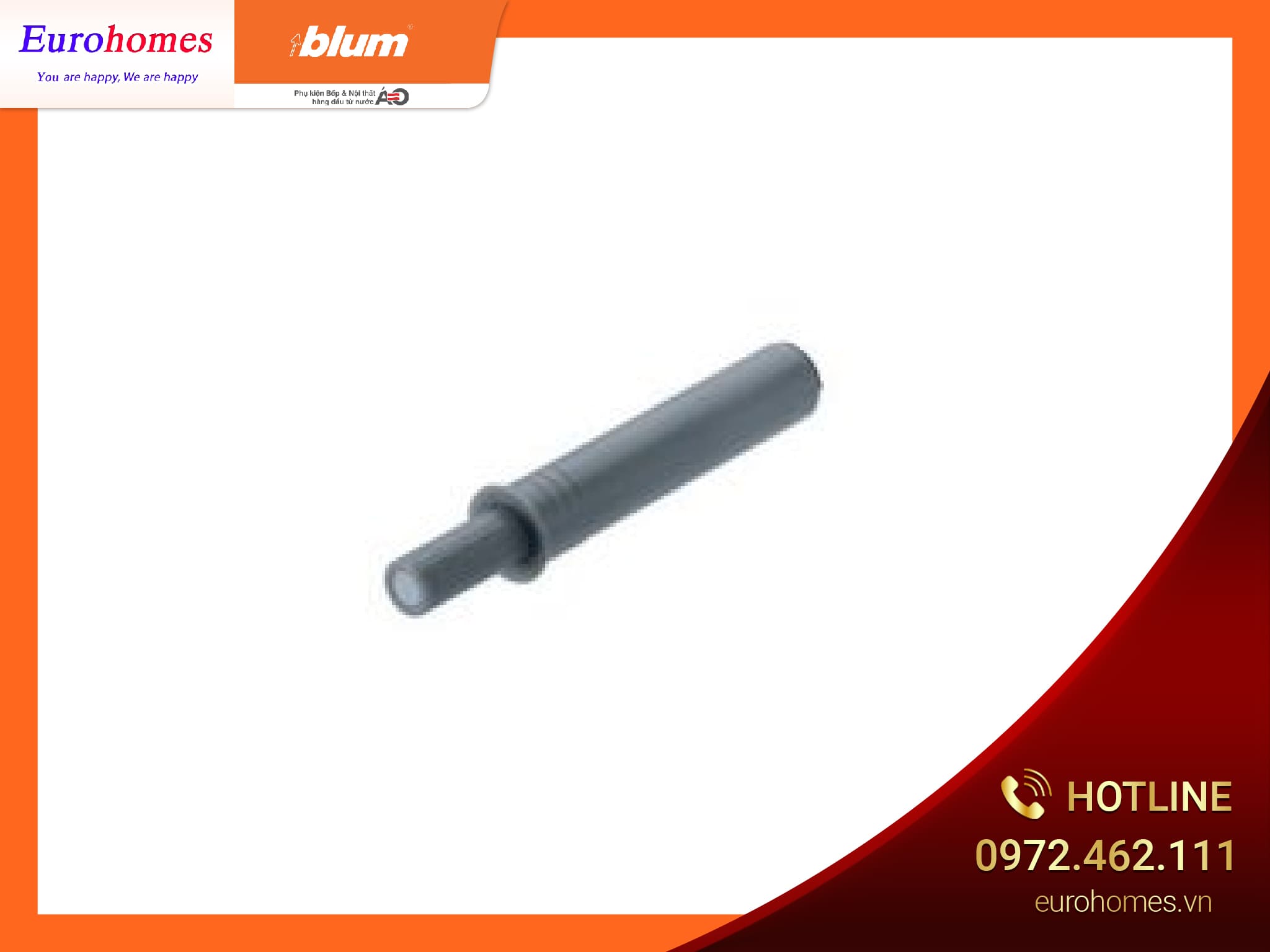 Nêm nhấn mở TIP-ON ngắn, màu xám, 956.1002 7188096