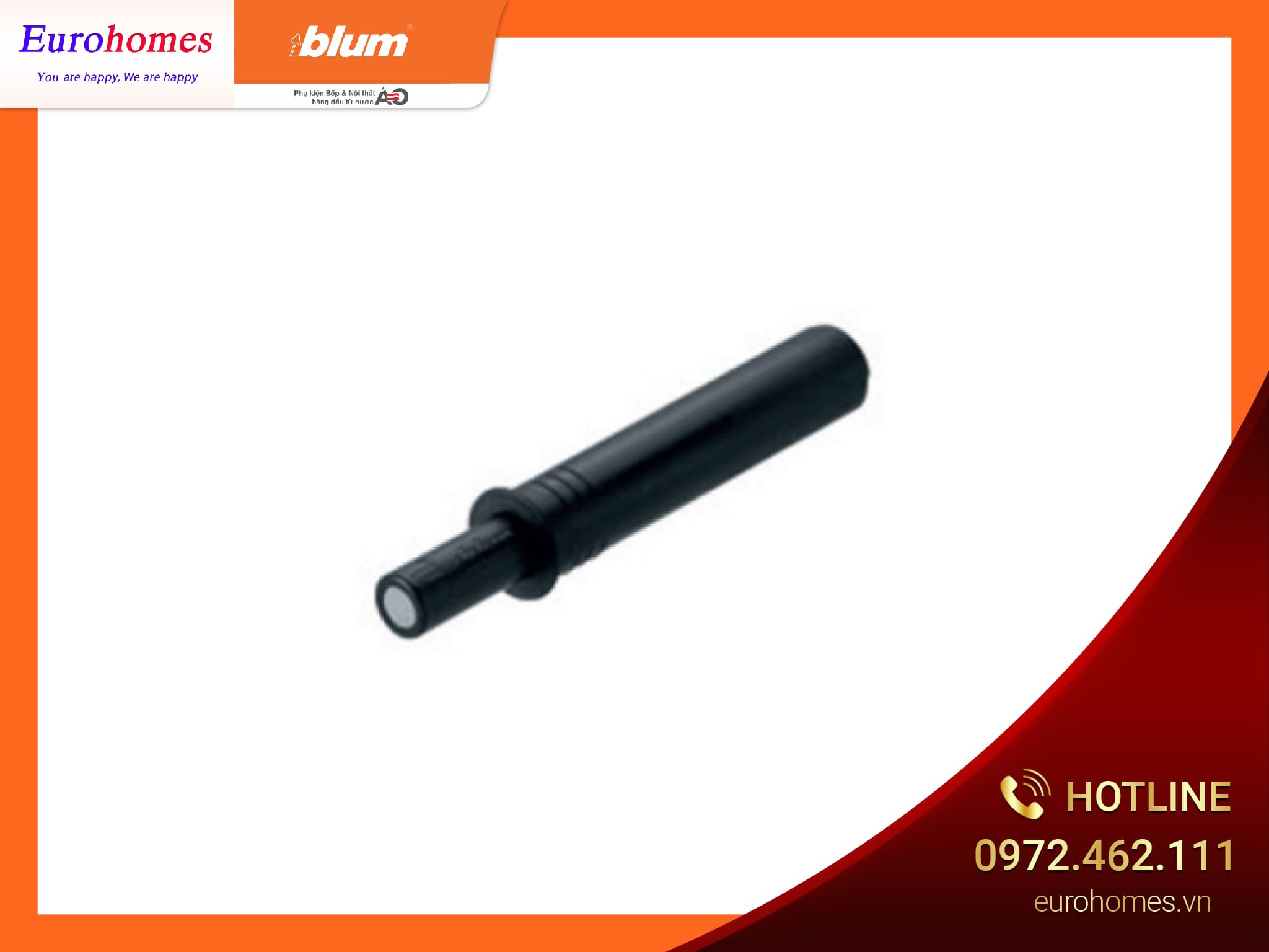 Nêm nhấn mở TIP-ON ngắn, màu đen, 956.1002 3465683